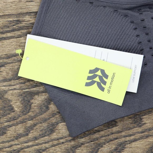 NWT All in Motion Women's Low Support Laser Cut Seamless Bra WX8GY XS Gray - Picture 3 of 4